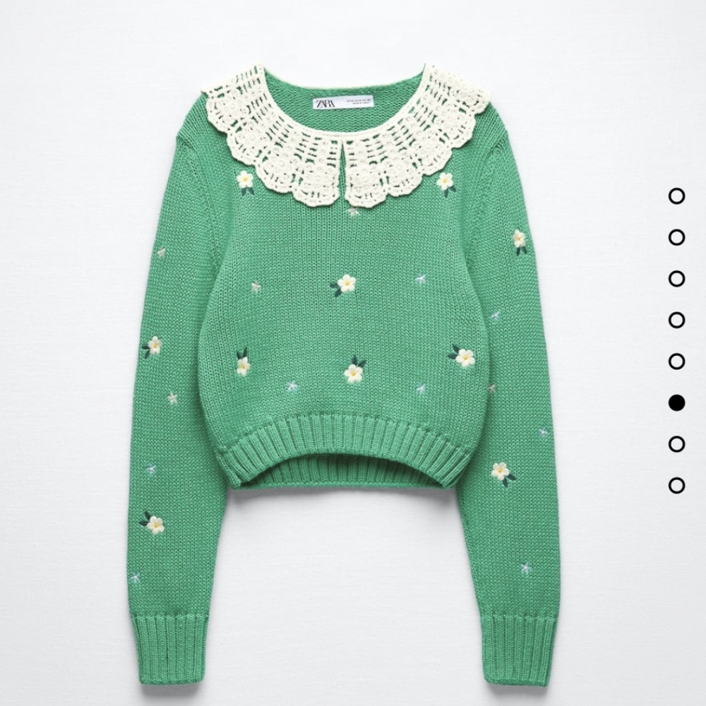 Zara Embroidered Knit Sweater - Picture 6 of 8
